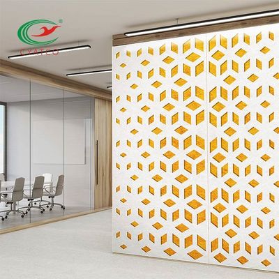 Kwaliteit  Carved Hanging Office PET Acoustic Panels Odorless Lightweight fabriek