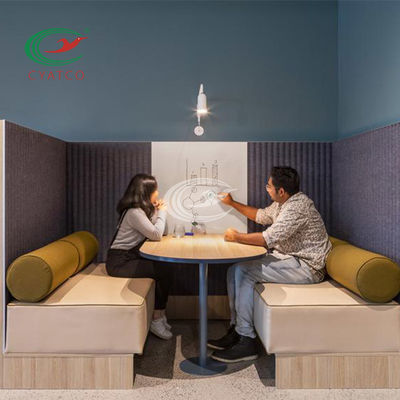 Kwaliteit  Multicolor Wavy Polyester Fiber Acoustic Panel Moistureproof fabriek