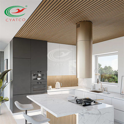 Kwaliteit  SGS Interior Vertical Wood Slat Wall Durable Soundproof For Studio fabriek