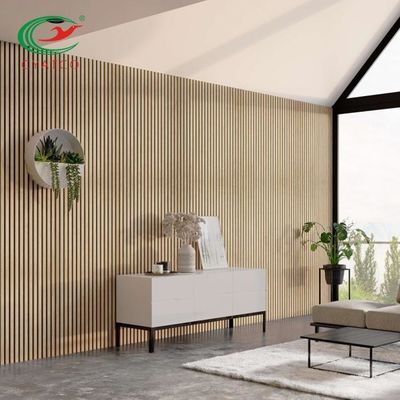 Gecanneleerde Muur Houten Akoestische Comités Geurloze Multiscene 600x1200mm