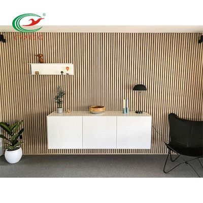 Mildewproof Gecanneleerde Houten Akoestische Comités Muur Stabiele Multiscene