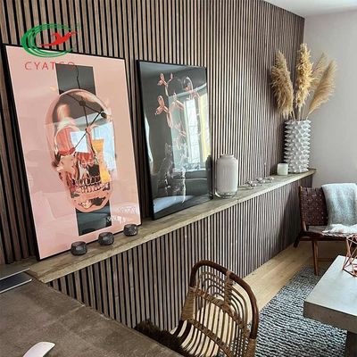 Geurloze Duurzame Akoestische Houten Latjes, Brand - vertragers Gecanneleerde Houten Comités