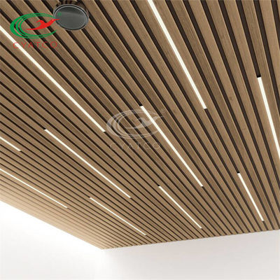 Het decoratieve Plafond zette Akoestische Muurcomités Houten Vernisjecomités op