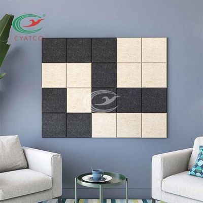 2200gm Gevoelde wandpanelen Vergaderzaal Geluidsabsorberend Muurschilderij ASTM E84 US Standard