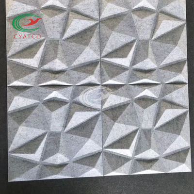 Van de de Polyestervezel van de diamant 3D Muur Akoestische Comité Geurloze Mildewproof