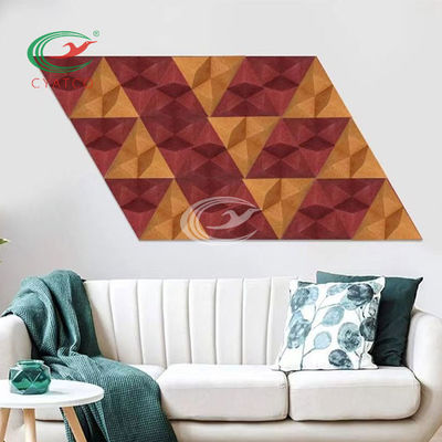 Stabiel Onschadelijk 3D Diamond Wall Panels, Veelkleurige Audioabsorptiebladen