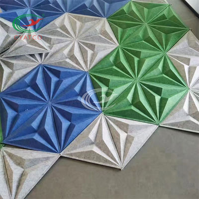 Gerecycleerde Stabiele Akoestische Hexagon Comités, 3D Hexagon Geluiddempende Muurtegels