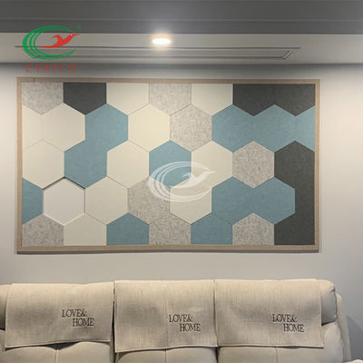 Geurloze Gevoelde Hexagon Akoestische Comités voor Muur 3D Decoratie