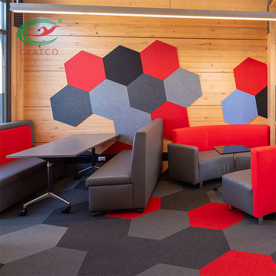 Brandbestendige wandpanelen van felt, geurloos, decoratief, akoestisch wandbekleding