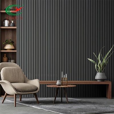 MDF de Geluiddichte Latjes van de Okkernootmuur, Geurloze Decoratieve Latje Houten Comités