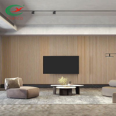 Natuurlijke het Accentmuur van het Eiken Houtlatje Vuurvast voor Zaal Decoratie