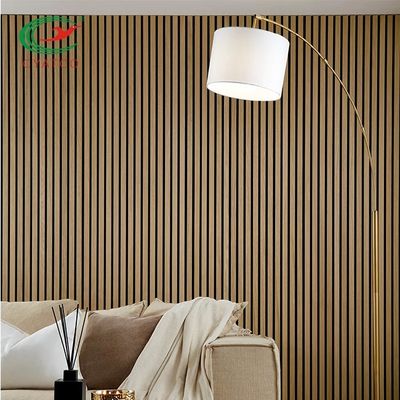 Geluiddempend de Muurhout 600x1200mm van het flat Verticaal Houten Latje