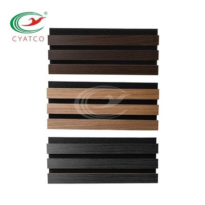 Elegant lineair houten laanwand lichtgewicht duurzaam vloeibaar wandbord tv-achtergrond