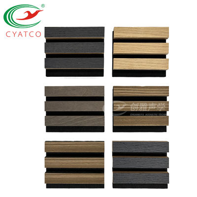 12 mm MDF Dikke houten rooster Muurpanelen Interieur Decoratie Houten polyestervezel composiet 3D-paneel