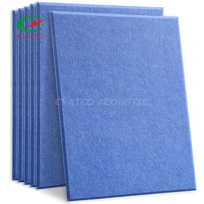 Aangepaste vorm Blauwe felt wandpanelen Eco-vriendelijke akoestische behandeling voor het klaslokaal