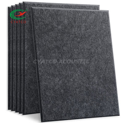 10 Pack PET akoestische panelen Donkergrijze felt rechthoekige wandpanelen Muziekstudio's