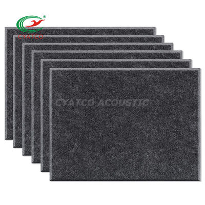 10 Pack PET akoestische panelen Donkergrijze felt rechthoekige wandpanelen Muziekstudio's