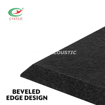Control Reverb Felt Wandpanelen Geurloos 9mm Zwart Polyeater Fiber Akoestische Panelen