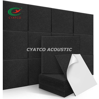Control Reverb Felt Wandpanelen Geurloos 9mm Zwart Polyeater Fiber Akoestische Panelen